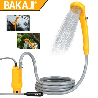 BAKAJI Ντους Κατασκήνωσης 12V Καλώδιο Τροφοδοσίας 5m Πλύσιμο Αυτοκι...