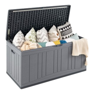 Costway Κουτί Αποθήκευσης 300 Λίτρων από HDPE με Πνευματικά Ελατήρι...