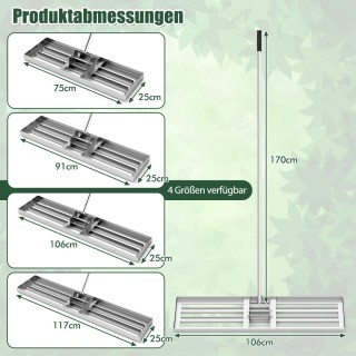 Costway Ρυθμιζόμενη Τσουγκράνα Ισοπέδωσης με Εργονομική Λαβή για Χλ... Costway Ρυθμιζόμενη Τσουγκράνα Ισοπέδωσης με Εργονομική Λαβή για Χλ...
