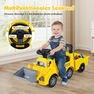 Costway Κίτρινος Παιδικός Εκσκαφέας με Κάθισμα, Αποσπώμενο Ρυμουλκο... Costway Κίτρινος Παιδικός Εκσκαφέας με Κάθισμα, Αποσπώμενο Ρυμουλκο...