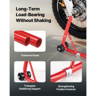 VEVOR Κόκκινη Ανυψωτική Βάση Μοτοσυκλέτας 850 lbs για Πίσω Τροχό YB...