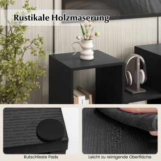 Costway Πολυλειτουργικό Έπιπλο Τηλεόρασης με Ρυθμιζόμενα L-Σχήματος...