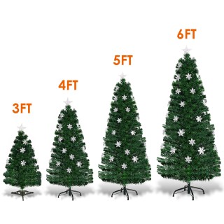 Costway Τεχνητό Χριστουγεννιάτικο Δέντρο με LED και Γυάλινες Ίνες 1... Costway Τεχνητό Χριστουγεννιάτικο Δέντρο με LED και Γυάλινες Ίνες 1...