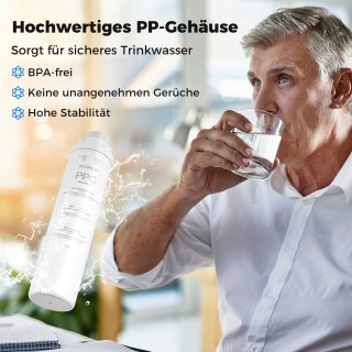 Costway Φίλτρο PPC Αντικατάστασης για Σύστημα Αντίστροφης Όσμωσης Τ...