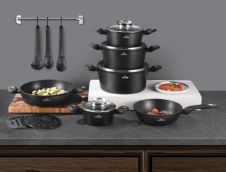 Σετ Μαγειρικά Σκεύη - Κατσαρόλες 15 τεμάχια Μαύρο ZL-8570 ZILNER Σετ Μαγειρικά Σκεύη - Κατσαρόλες 15 τεμάχια Μαύρο ZL-8570 ZILNER