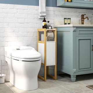 HOMCOM Κινητό Μπάνιο Εξοικονόμησης Χώρου με Θήκη Χαρτιού Υγείας Ντο... HOMCOM Κινητό Μπάνιο Εξοικονόμησης Χώρου με Θήκη Χαρτιού Υγείας Ντο...