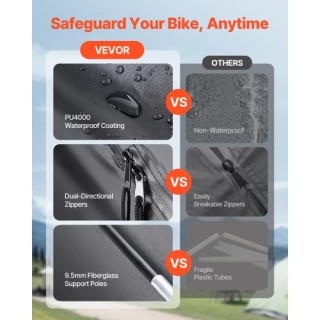 VEVOR Αδιάβροχη Σκηνή Αποθήκευσης Ποδηλάτων για 1-2 Ποδήλατα SXZXCP... VEVOR Αδιάβροχη Σκηνή Αποθήκευσης Ποδηλάτων για 1-2 Ποδήλατα SXZXCP...