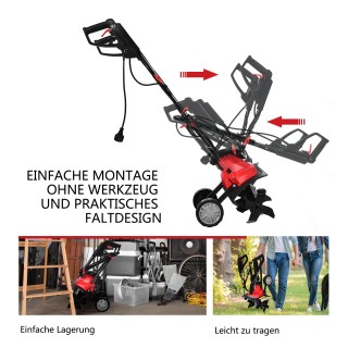 Costway Μίνι Καλλιεργητής Κήπου με Ισχυρό Κινητήρα 10Α και Διπλό Σ... Costway Μίνι Καλλιεργητής Κήπου με Ισχυρό Κινητήρα 10Α και Διπλό Σ...