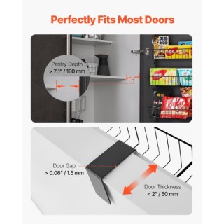 VEVOR 8-Επίπεδο Ρυθμιζόμενο Κρεμαστό Ράφι Αποθήκευσης Πόρτας Ντουλά... VEVOR 8-Επίπεδο Ρυθμιζόμενο Κρεμαστό Ράφι Αποθήκευσης Πόρτας Ντουλά...