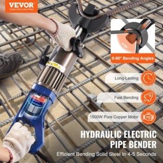 VEVOR  1500W Ηλεκτρική Υδραυλική Μηχανή Κάμψης Οπλισμού έως 22mm ST...