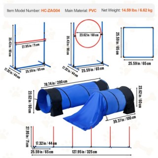Σετ Εκπαίδευσης Σκύλων VEVOR 7 Τεμ. με Εμπόδια, 2 Σήραγγες & Κρίκο ... Σετ Εκπαίδευσης Σκύλων VEVOR 7 Τεμ. με Εμπόδια, 2 Σήραγγες & Κρίκο ...