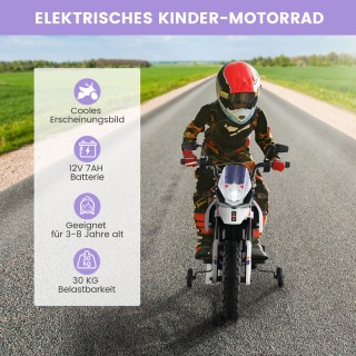 Costway Παιδική Μηχανή Aprilia Elektro με Βοηθητικές Ρόδες & Μουσικ...