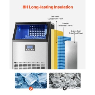 VEVOR Επαγγελματική Παγομηχανή Ελεύθερης Τοποθέτησης 100lbs/24H 45 ... VEVOR Επαγγελματική Παγομηχανή Ελεύθερης Τοποθέτησης 100lbs/24H 45 ...