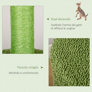 PawHut Cat Scratching Post Tree Έως 4,5 κιλά σε σχήμα Κάκτου με μπά...
