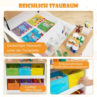 Costway Παιδικό Σετ Τραπέζι Τέχνης και Χειροτεχνίας με Ανακλινόμενη... Costway Παιδικό Σετ Τραπέζι Τέχνης και Χειροτεχνίας με Ανακλινόμενη...