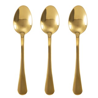 Galileo Σετ 3 Γυαλιστερά Χρυσά Κουτάλια από Ανοξείδωτο Ατσάλι 180 5... Galileo Σετ 3 Γυαλιστερά Χρυσά Κουτάλια από Ανοξείδωτο Ατσάλι 180 5...