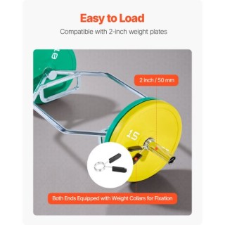 VEVOR Εξάγωνη Μπάρα Άρσης Βαρών για Καθίσματα, Ανασηκώσεις και Άρσε...