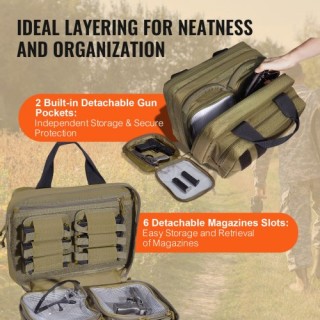 Τσάντα Όπλων VEVOR για 2 Πιστόλια Καφέ  SQBLS472330C0G9X0V0