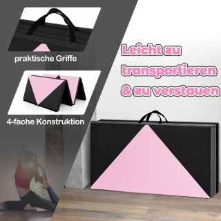 Costway Φορητός Διπλός Γυμναστικός Τάπητας 240x117x5cm Ροζ/Μαύρο FH... Costway Φορητός Διπλός Γυμναστικός Τάπητας 240x117x5cm Ροζ/Μαύρο FH...