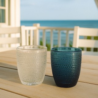 Galileo Σετ 2 ποτήρια νερού 340 ml από διάφανο μπλε γυαλί Roma Sibi...