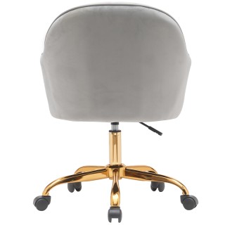 Καρέκλα Γραφείου Βελούδινη με Χρυσή Βάση 54.5 x 63 x 79.5 - 89.5cm ...