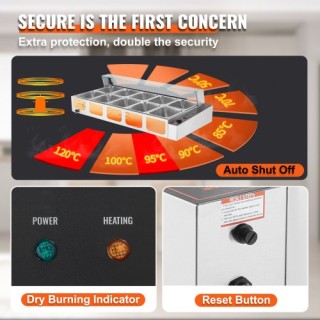 VEVOR Επαγγελματικός Ηλεκτρικός Θερμαντήρας Φαγητού 8*8Qt με Γυάλιν... VEVOR Επαγγελματικός Ηλεκτρικός Θερμαντήρας Φαγητού 8*8Qt με Γυάλιν...