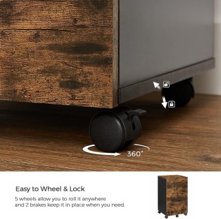 Τροχήλατη Ξύλινη Συρταριέρα Γραφείου με 2 Συρτάρια 40 x 42 x 70 cm... Τροχήλατη Ξύλινη Συρταριέρα Γραφείου με 2 Συρτάρια 40 x 42 x 70 cm...