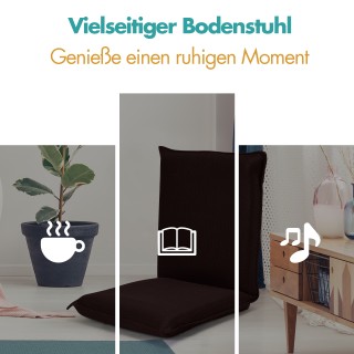 Costway Καθιστικό Δαπέδου με 6-θέσια Ρυθμιζόμενη Πλάτη για Διαλογισ... Costway Καθιστικό Δαπέδου με 6-θέσια Ρυθμιζόμενη Πλάτη για Διαλογισ...