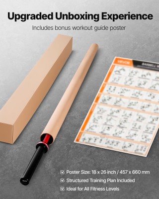 VEVOR Μπάρα Άρσης Βαρών 180cm, Κατάλληλη για Δίσκους Βάρους 2 Ίντσε... VEVOR Μπάρα Άρσης Βαρών 180cm, Κατάλληλη για Δίσκους Βάρους 2 Ίντσε...