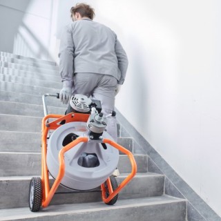 VEVOR Μηχάνημα Καθαρισμού Αποχέτευσης 75FT x 1/2 με Αυτόματη Τροφοδ...