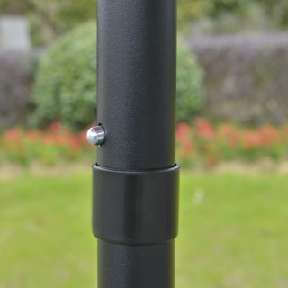 Outsunny Στρογγυλή και Ρυθμιζόμενη Ομπρέλα με Μανιβέλα, από Πολυεστ...