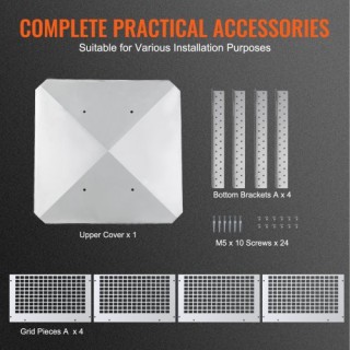Καπέλο Καμινάδας VEVOR, 431.8x431.8mm, Ανοξείδωτο Ατσάλι 304, Εύκολ... Καπέλο Καμινάδας VEVOR, 431.8x431.8mm, Ανοξείδωτο Ατσάλι 304, Εύκολ...