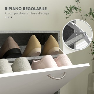 HOMCOM  Σετ Επίπλων Εισόδου με Κρεμάστρα με 6 Γάντζους, Έπιπλο Παπο...