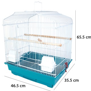 BAKAJI  Πράσινο Κλουβί Πουλιών για Πτηνά Παπαγάλους 2 Ταΐστρες 46.5...