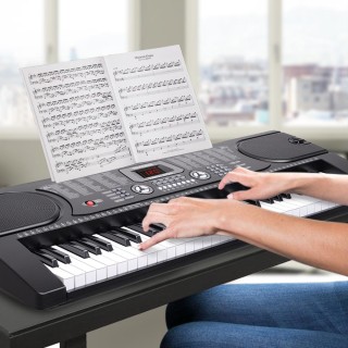 BAKAJI Ηλεκτρονικό Πιανό Πλήκτρων με 61 Πλήκτρα και Μικρόφωνο AUX 0...