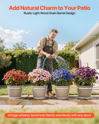 VEVOR Σετ 4 Μεγάλες Γλάστρες Οίνου 300mm με Τρύπες Αποστράγγισης γι... VEVOR Σετ 4 Μεγάλες Γλάστρες Οίνου 300mm με Τρύπες Αποστράγγισης γι...