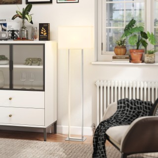 HOMCOM Φωτιστικό Δαπέδου 150 cm με 3 Λειτουργίες, Ρυθμιζόμενη Φωτει...