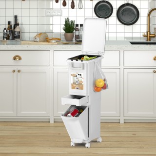 BAKAJI Κάδος Κουζίνας 32L Ανακλινόμενου Καπακιού Εξοικονόμηση Χώρου... BAKAJI Κάδος Κουζίνας 32L Ανακλινόμενου Καπακιού Εξοικονόμηση Χώρου...