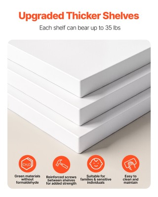 VEVOR Περιστρεφόμενος Λευκός Πύργος Παπουτσιών 7 Επιπέδων με Ρυθμιζ...