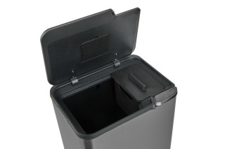 Κάδος Απορριμμάτων Push Bin 36L 48 x 38 x 54,5 cm - Μεταλλικό Γκρι ... Κάδος Απορριμμάτων Push Bin 36L 48 x 38 x 54,5 cm - Μεταλλικό Γκρι ...