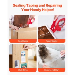 VEVOR Ταινία Συσκευασίας 6 Ρολά 65 Γιάρδες Διαφανής με Διανομέα 2.7... VEVOR Ταινία Συσκευασίας 6 Ρολά 65 Γιάρδες Διαφανής με Διανομέα 2.7...