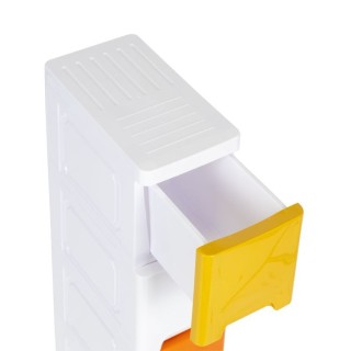 Μοντέρνα Ραφιέρα με 5 Συρόμενα Συρτάρια και Πόδια με Ροδάκια MODERN...