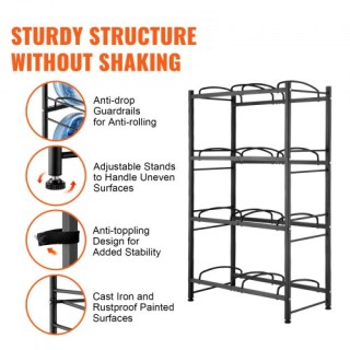 Ράφι Νερού VEVOR 4 Επιπέδων για 8 Μπουκάλια Μαύρο  5JLTZSSTSTZCX729CV0