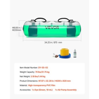 VEVOR Τσάντα Προπόνησης Ισορροπίας Νερού για Γυμναστική JSSDSDYZXTM... VEVOR Τσάντα Προπόνησης Ισορροπίας Νερού για Γυμναστική JSSDSDYZXTM...