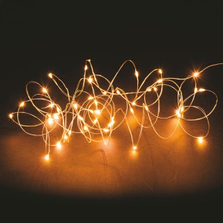 Galileo 50 Μικρο-LED Λαμπάκια Μπαταρίας Ζεστού Λευκού για Εσωτερική...