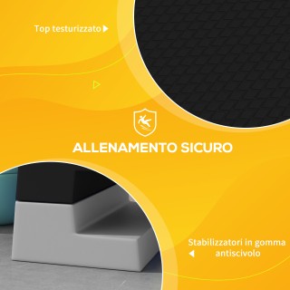 SPORTNOW Βήμα ρυθμιζόμενου ύψους με αφαιρούμενα σκαλοπάτια και αντι...