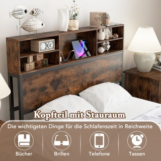 Costway Μεταλλικό Βιομηχανικό Κρεβάτι Πλατφόρμας με Ενσωματωμένη Πρ... Costway Μεταλλικό Βιομηχανικό Κρεβάτι Πλατφόρμας με Ενσωματωμένη Πρ...