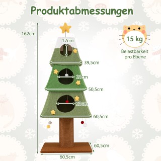 Costway Μεγάλο Χριστουγεννιάτικο Δέντρο Γάτας για Οικιακές Γάτες 16...