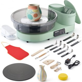 VEVOR Ηλεκτρικό Τροχός Κεραμικής για Ενήλικες, 450W με Πετάλι, Πράσ...