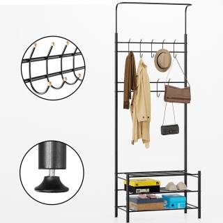 BAKAJI Κρεμάστρα εισόδου με μεταλλική δομή, 9 γάντζους και παπουτσ... BAKAJI Κρεμάστρα εισόδου με μεταλλική δομή, 9 γάντζους και παπουτσ...